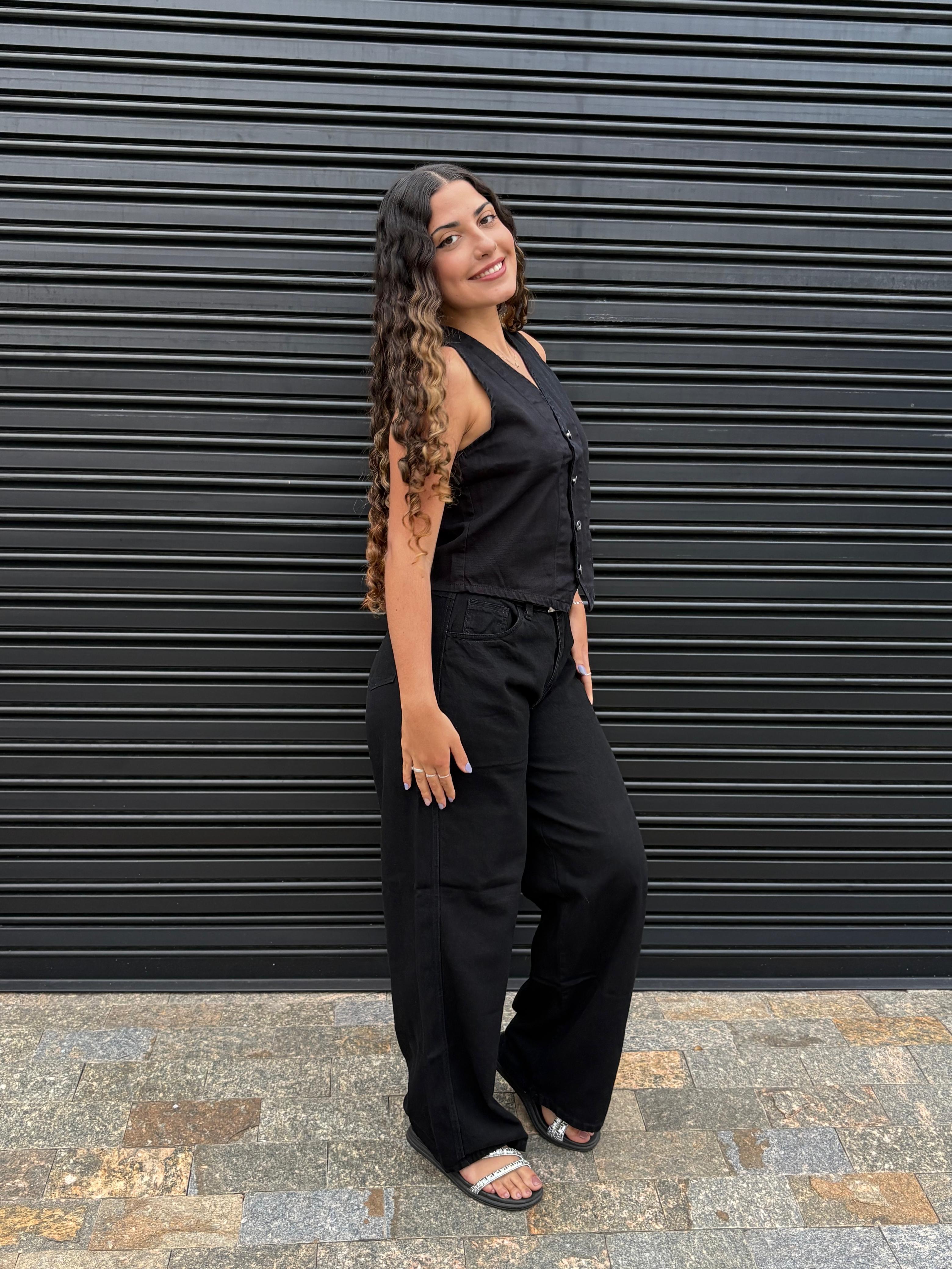 Calça Wideleg Rosen - Preta