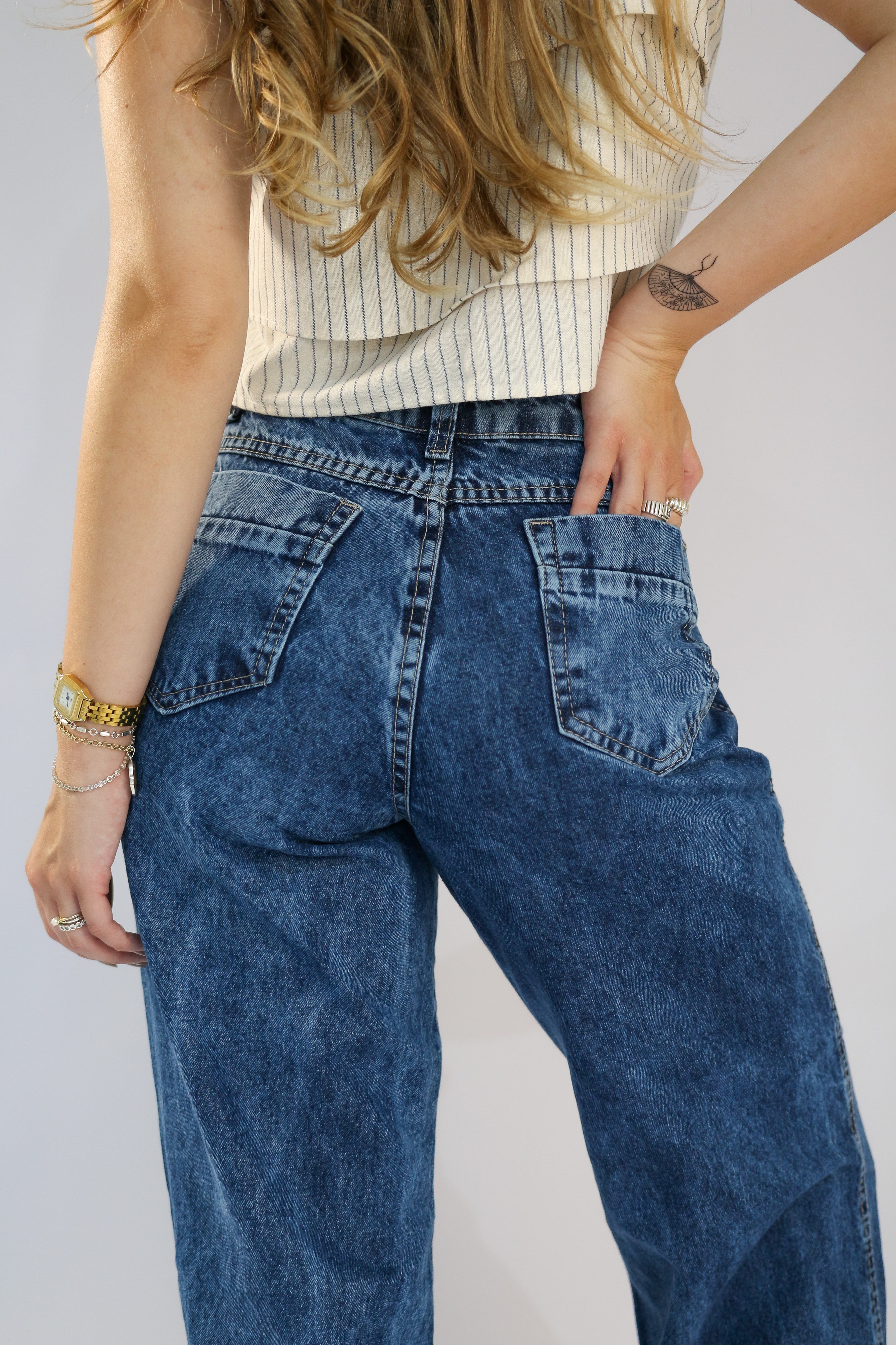 Calça Wide Leg Clássica Jeans Sky Clean