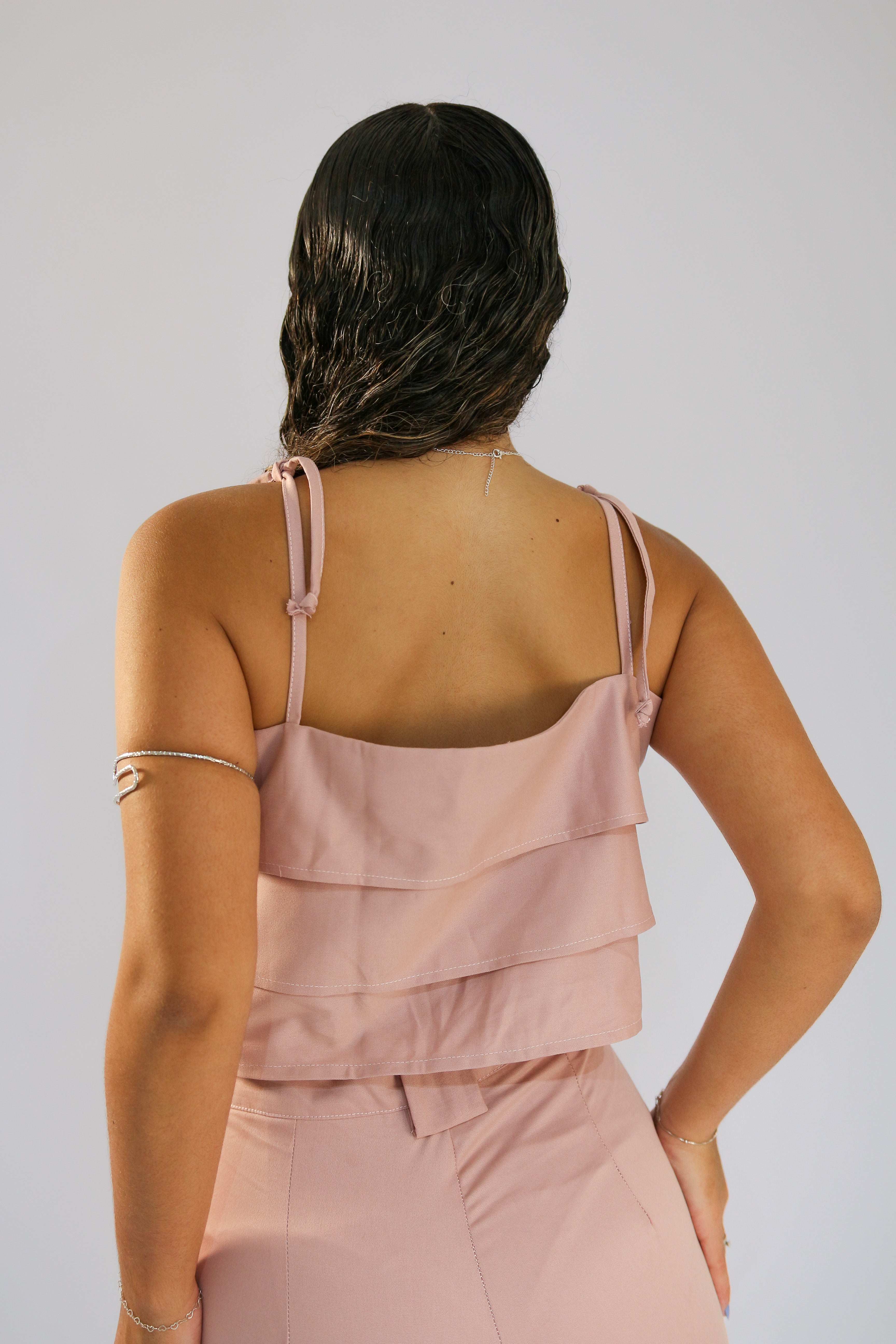 Cropped Alfaiataria Rosa