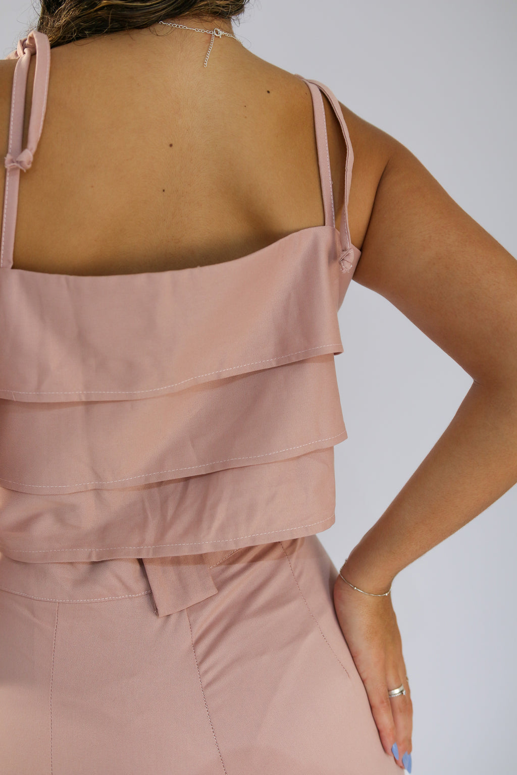 Cropped Alfaiataria Rosa