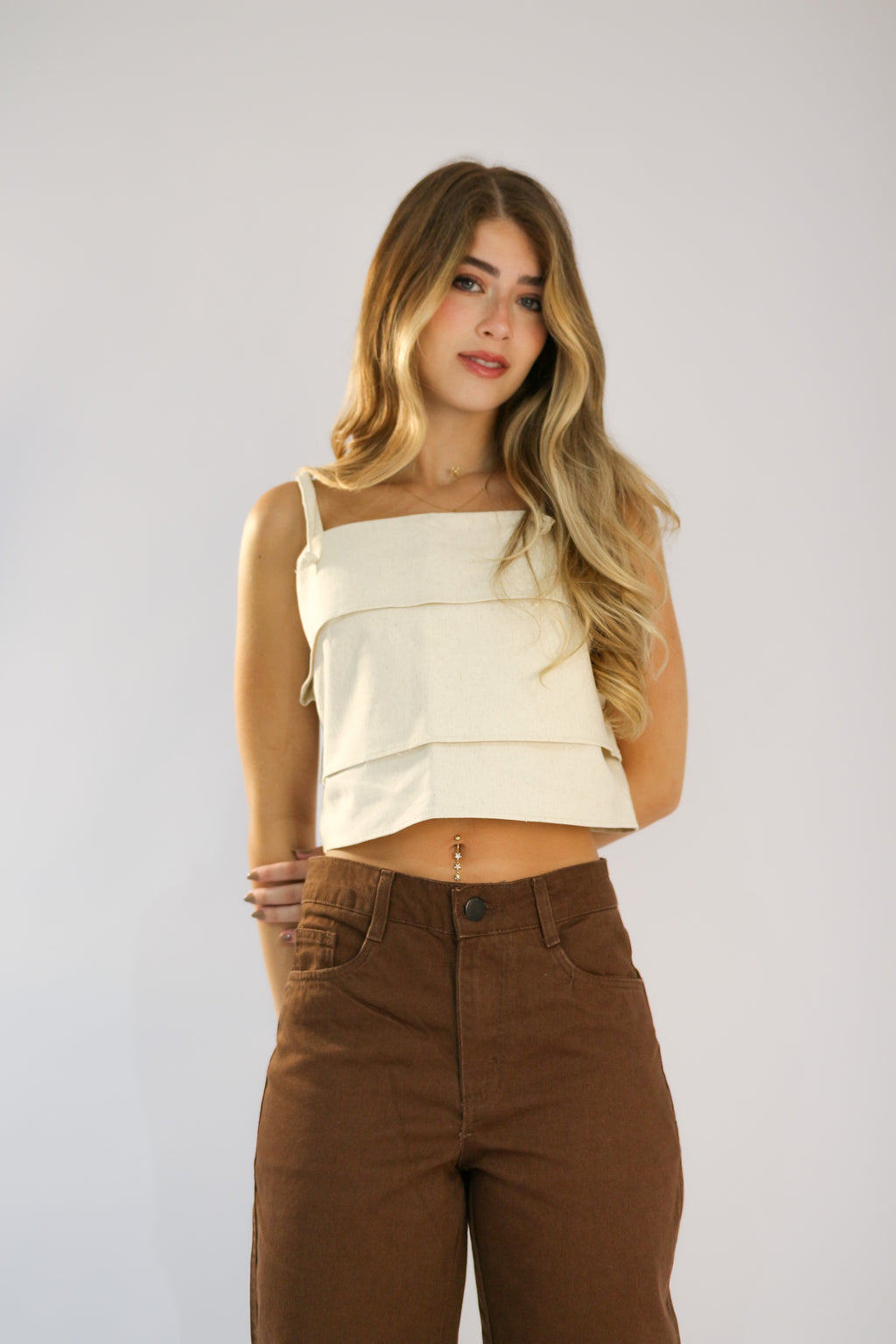 Cropped Alfaiataria Palha