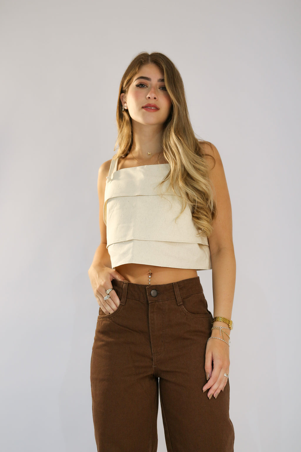 Cropped Alfaiataria Palha