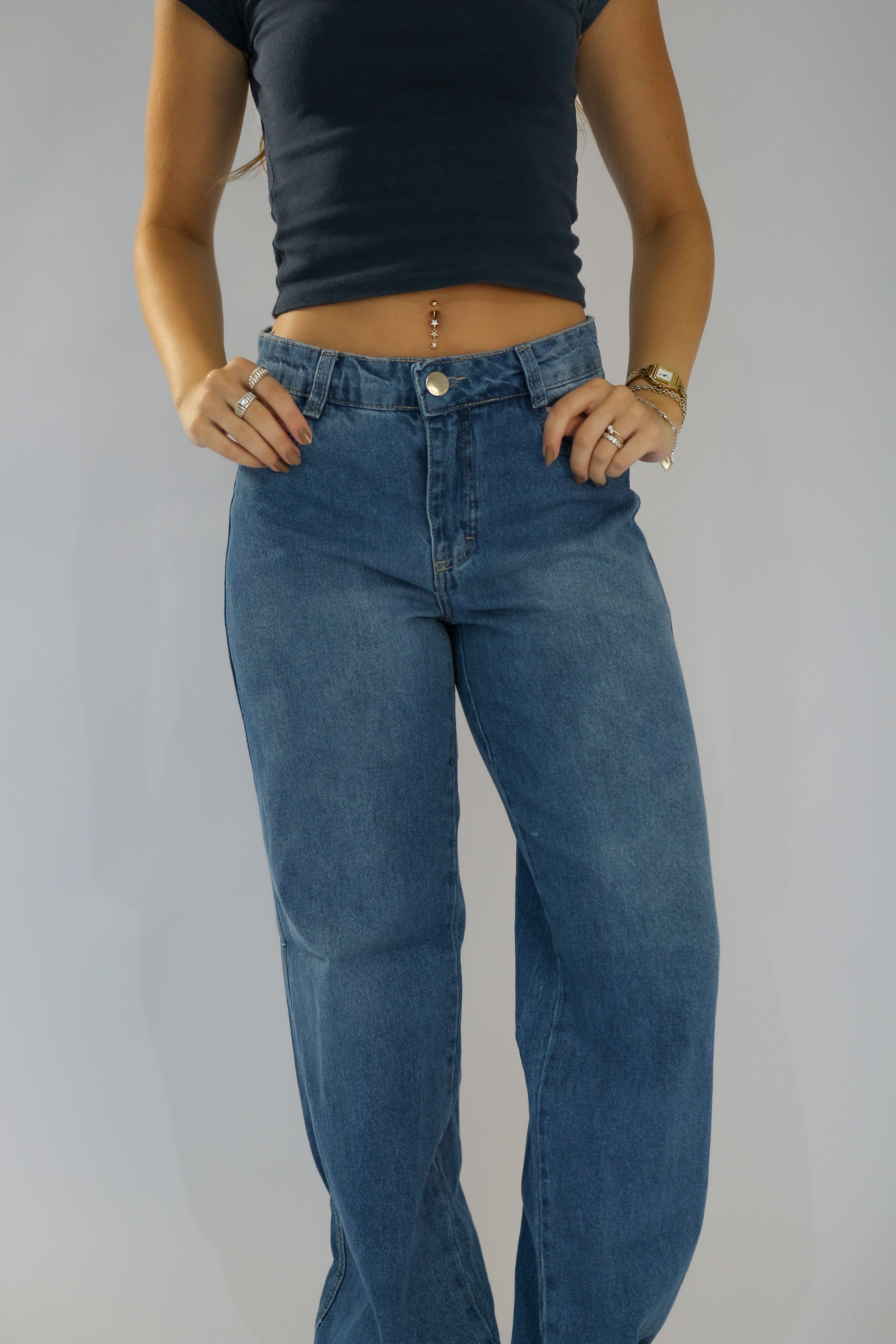 Calça Wide Leg Clássica Jeans Destroy