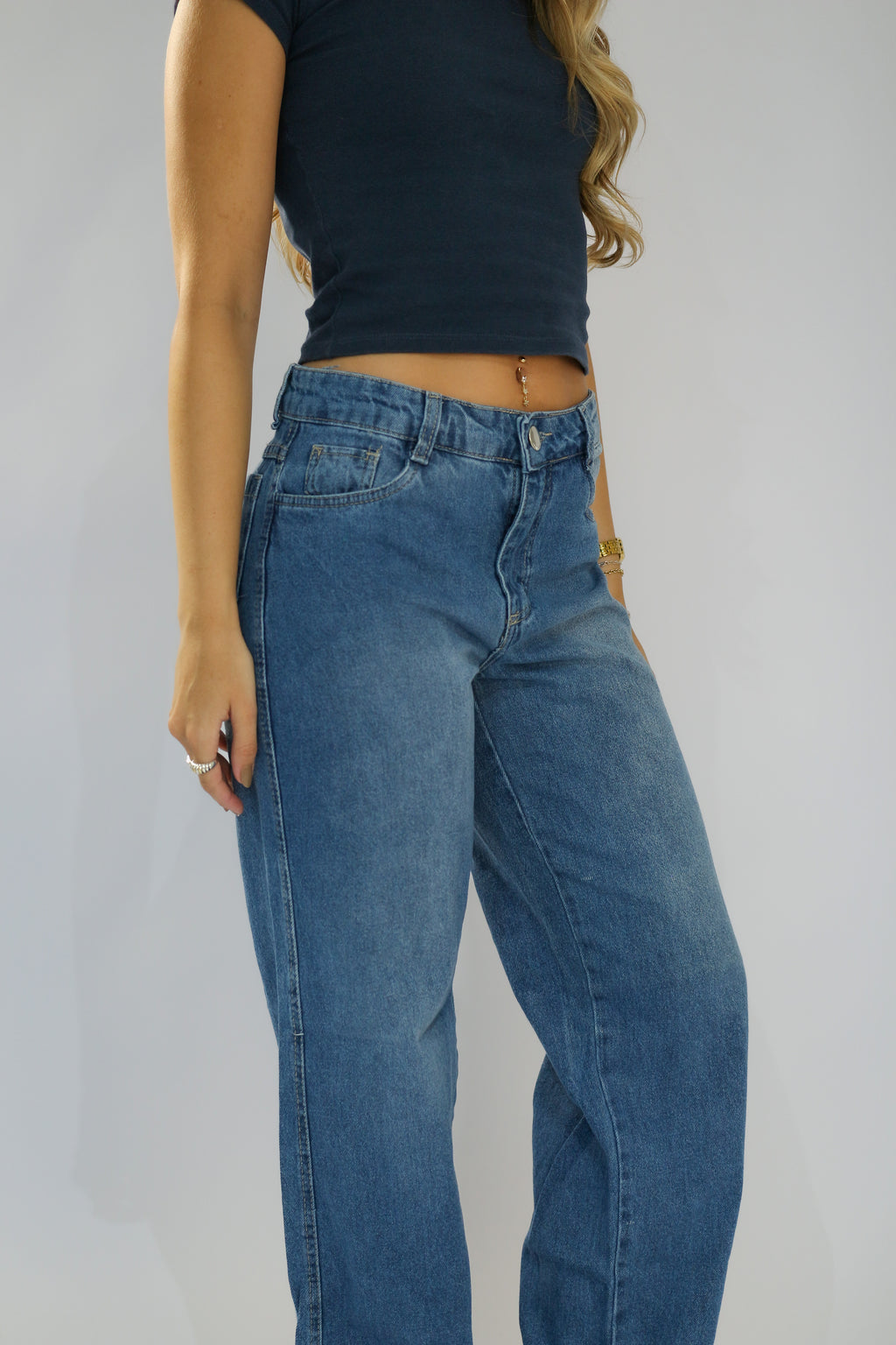 Calça Wide Leg Clássica Jeans Destroy