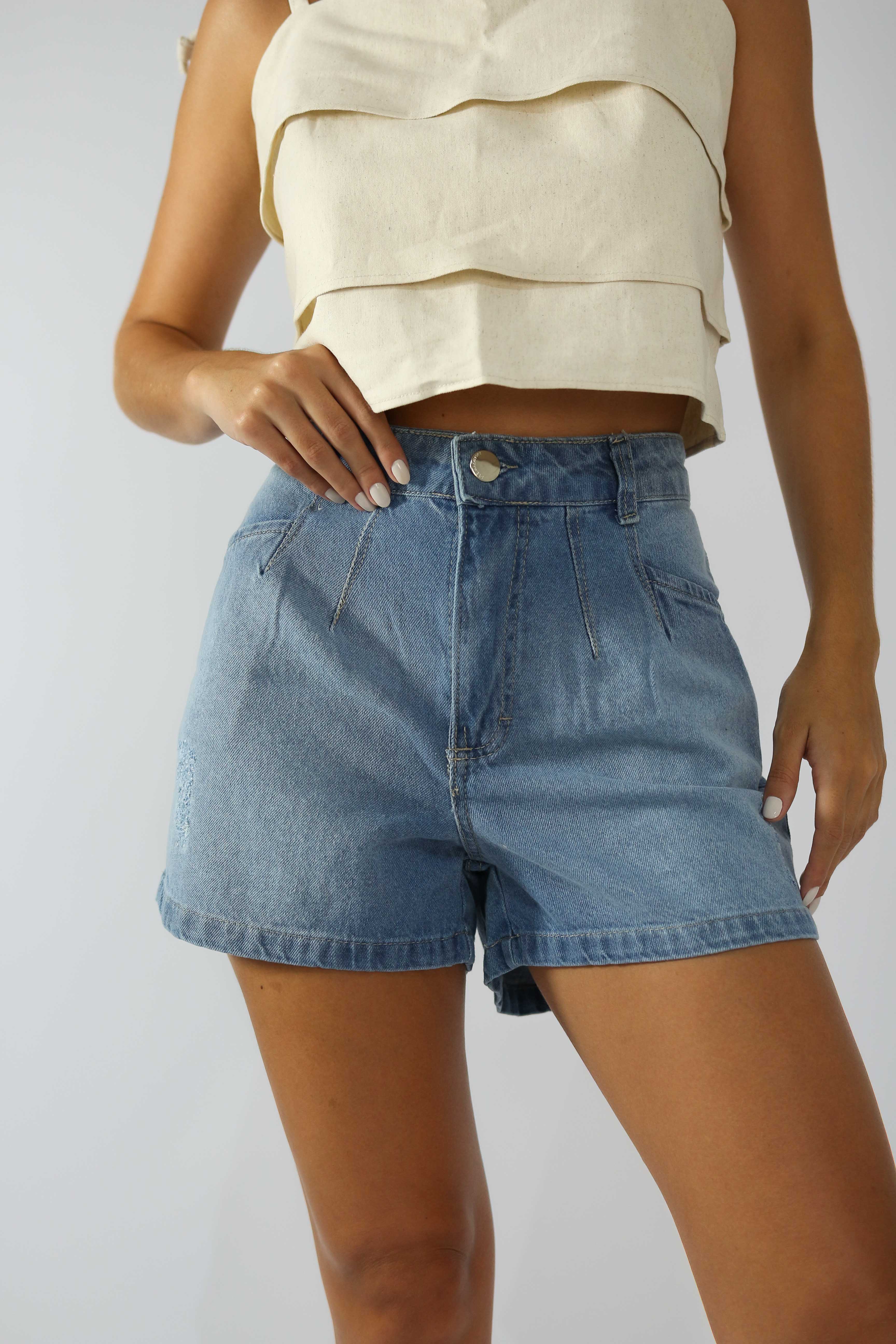 Short 2 Pregas Jeans Destroyed
