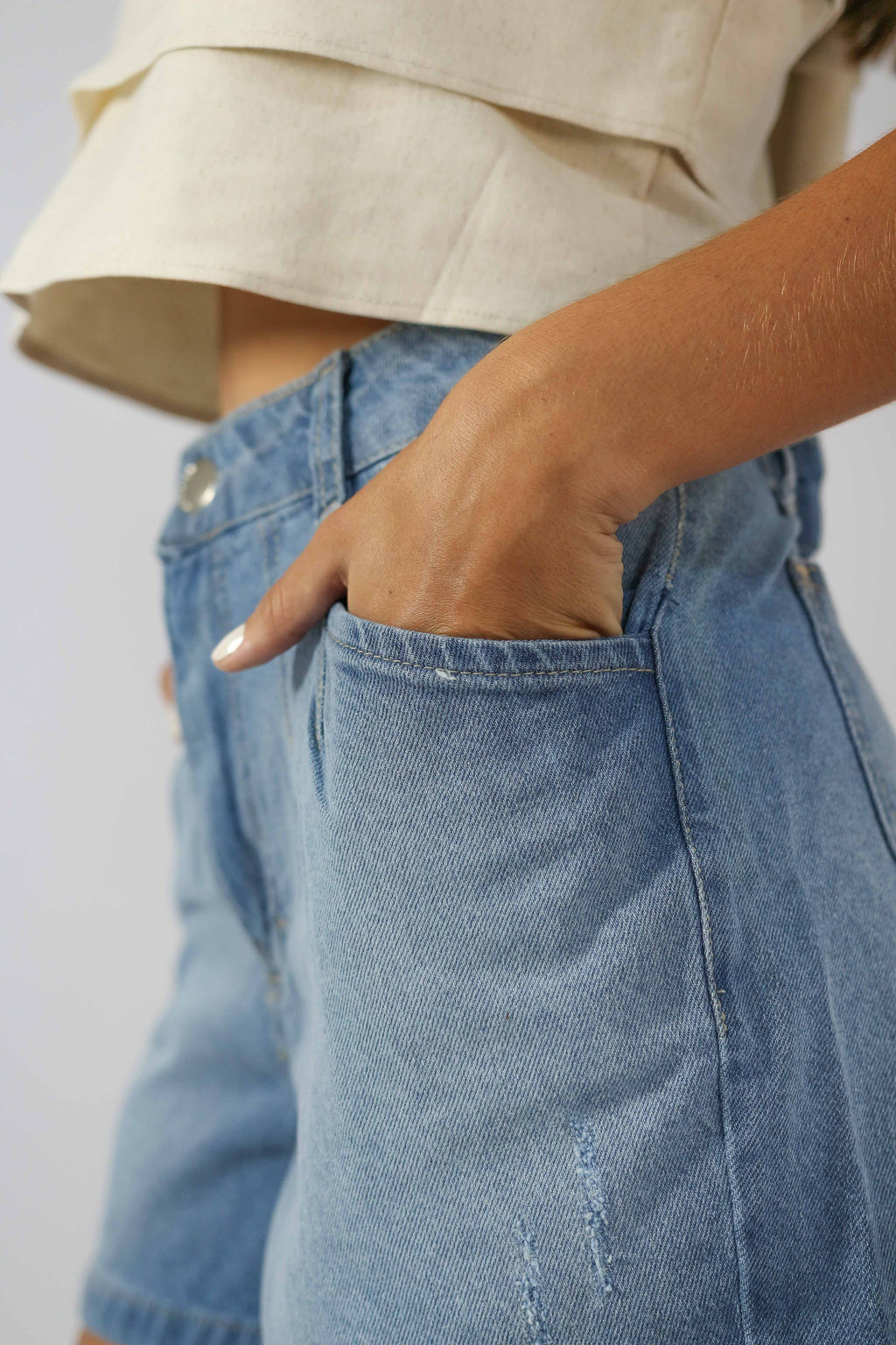 Short 2 Pregas Jeans Destroyed