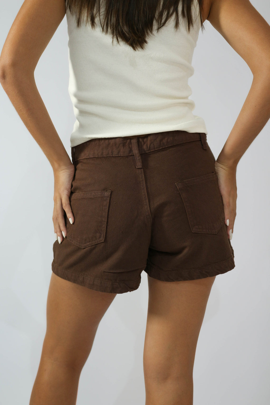 Short 2 Pregas Marrom