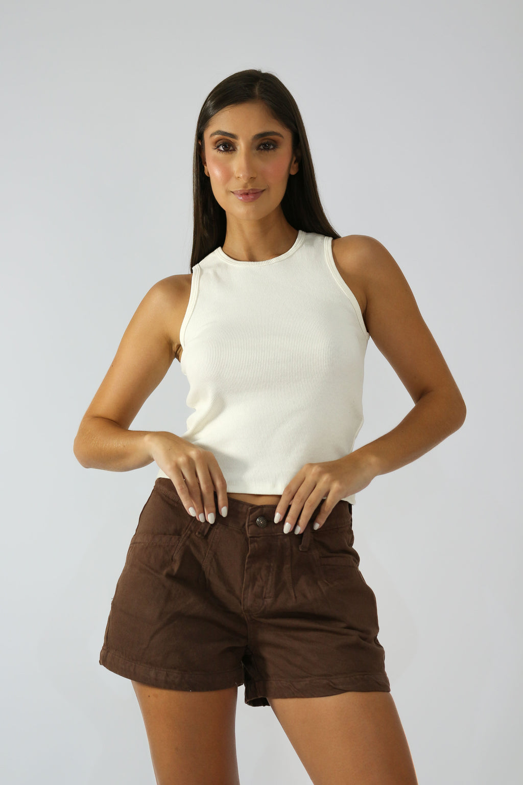 Short 2 Pregas Marrom