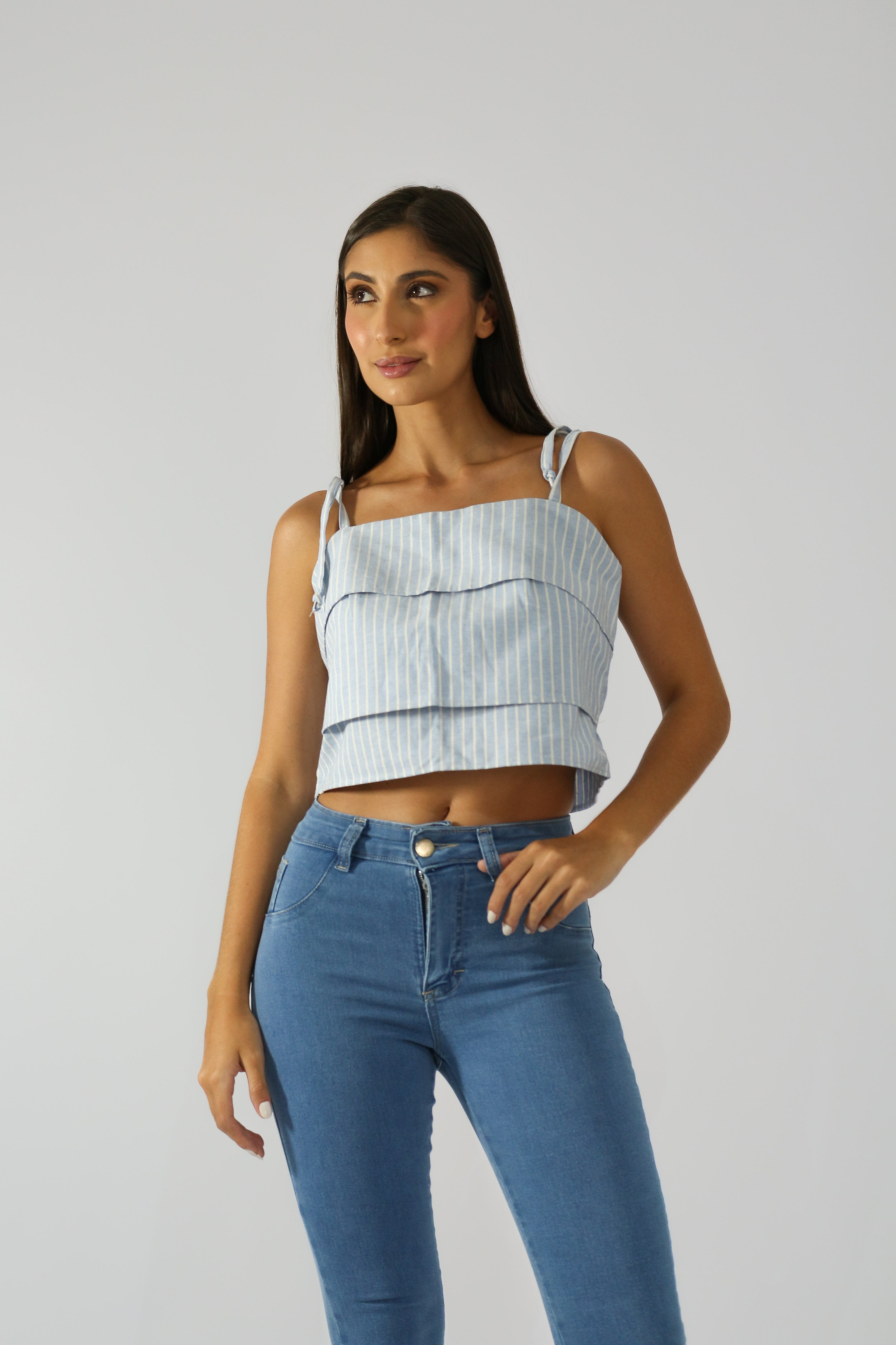 Calça Skinny Super Stretch Jeans Destroy Claro