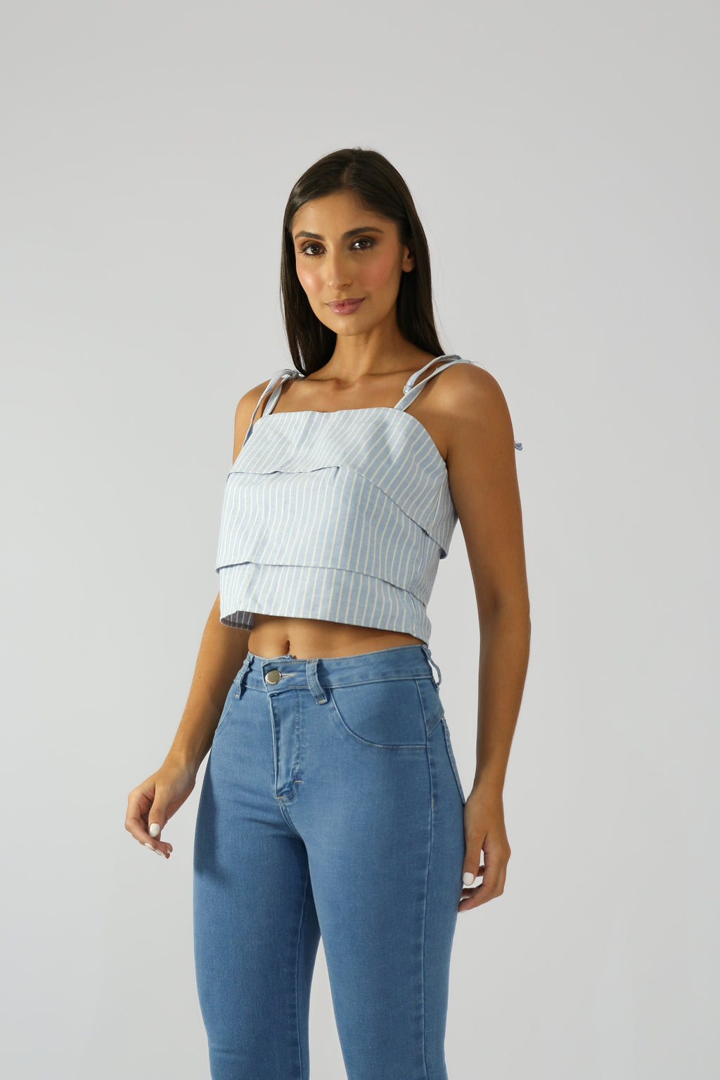 Calça Skinny Super Stretch Jeans Destroy Claro