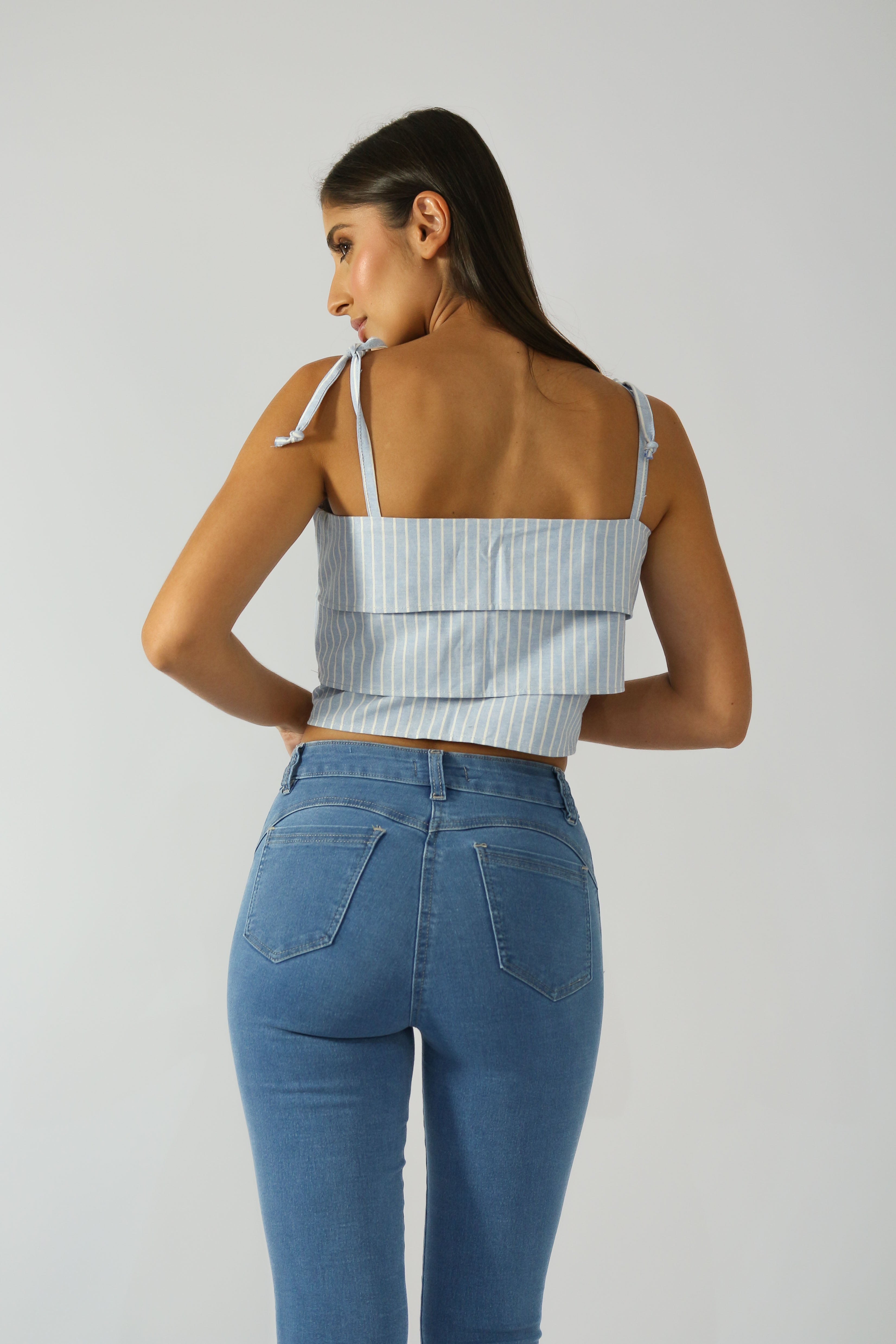 Calça Skinny Super Stretch Jeans Destroy Claro