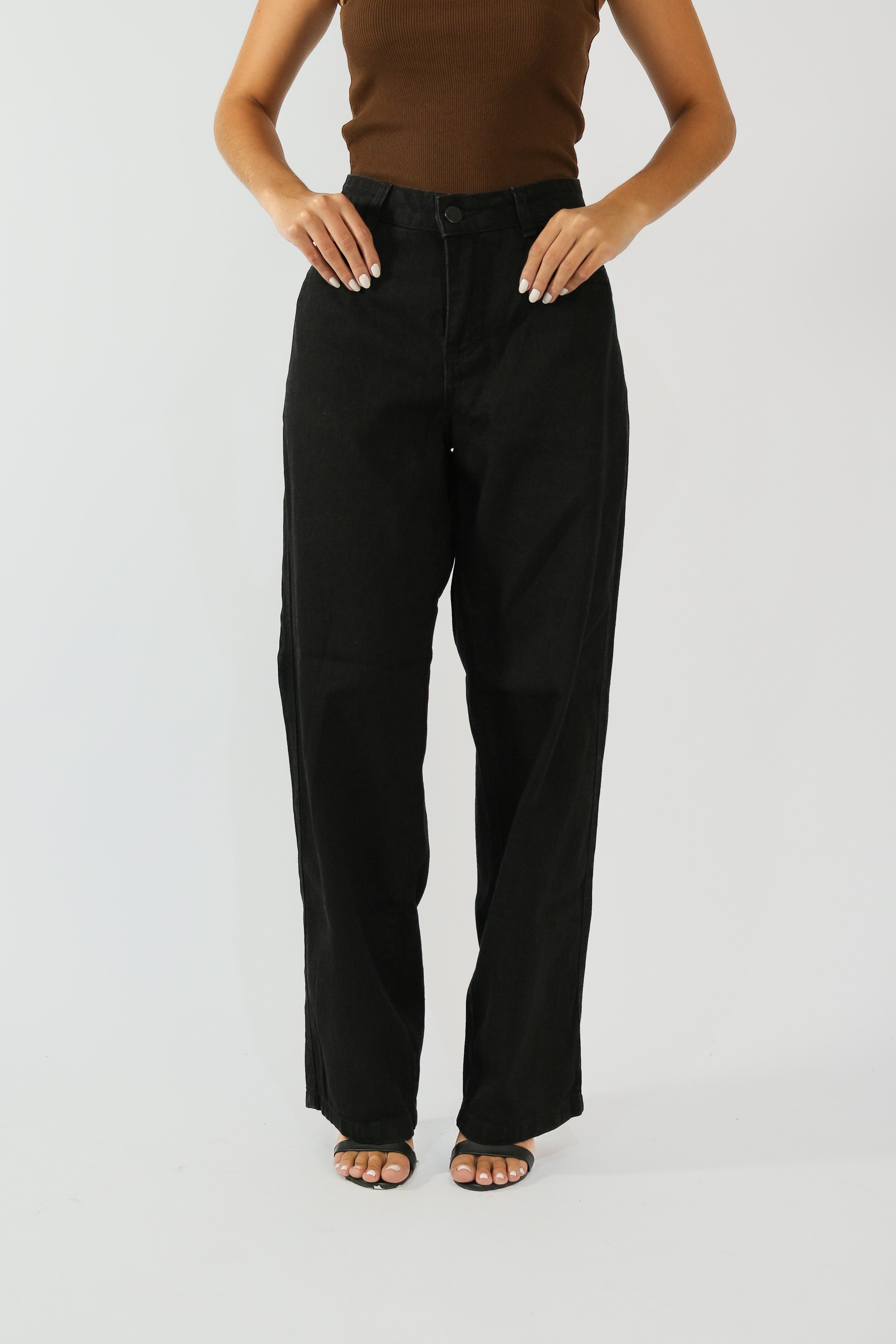 Calça Wide Leg Clássica Preta