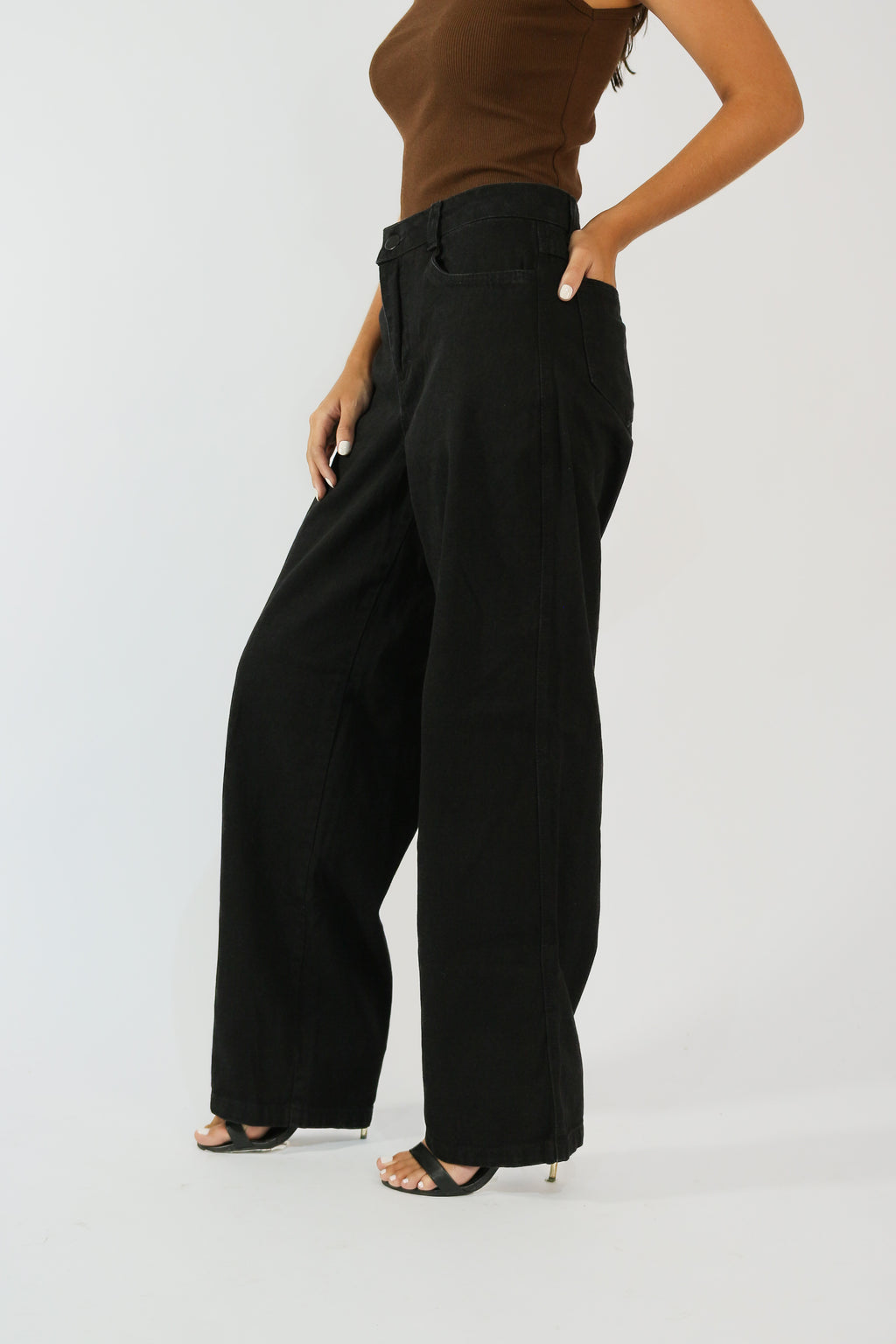 Calça Wide Leg Clássica Preta