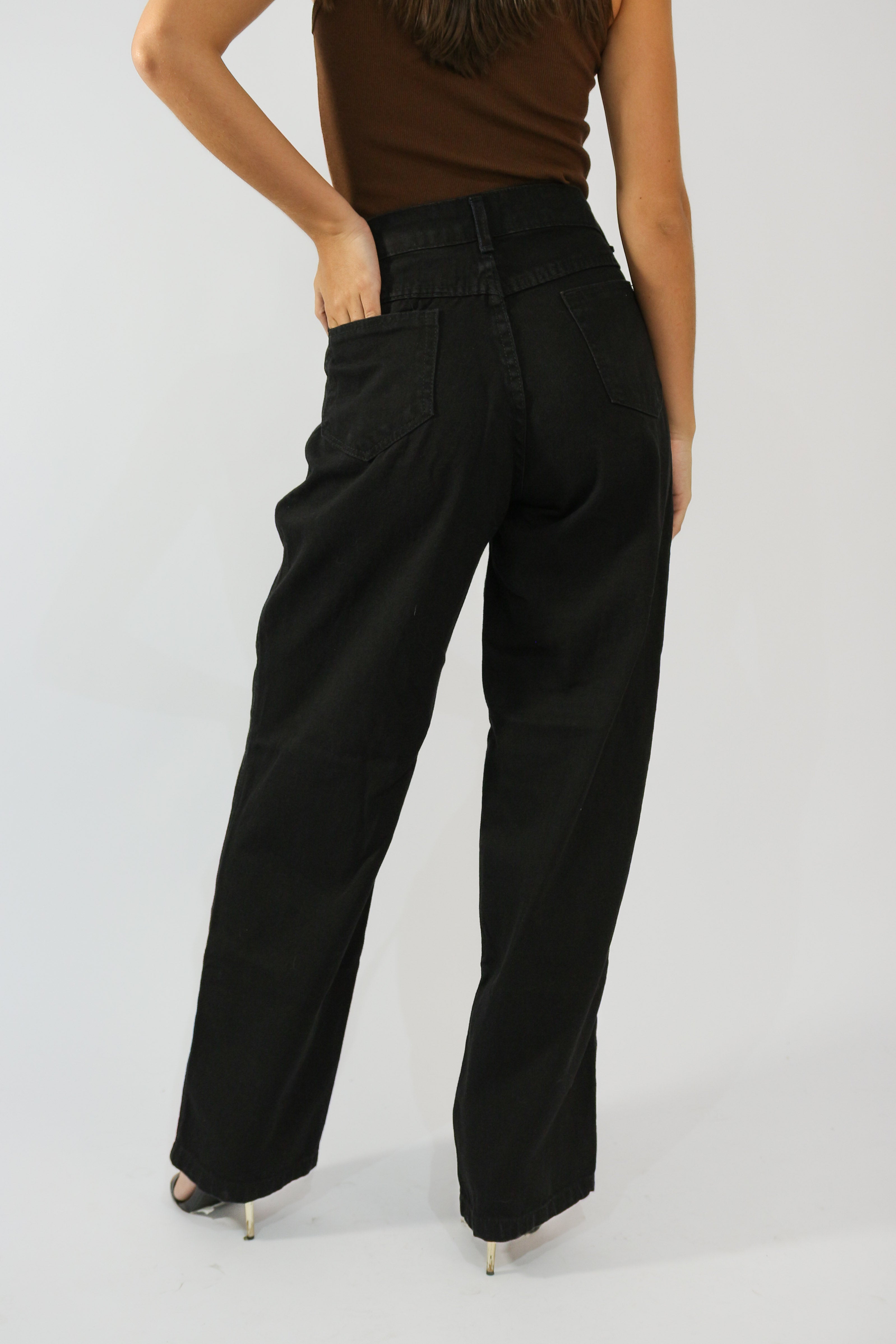 Calça Wide Leg Clássica Preta