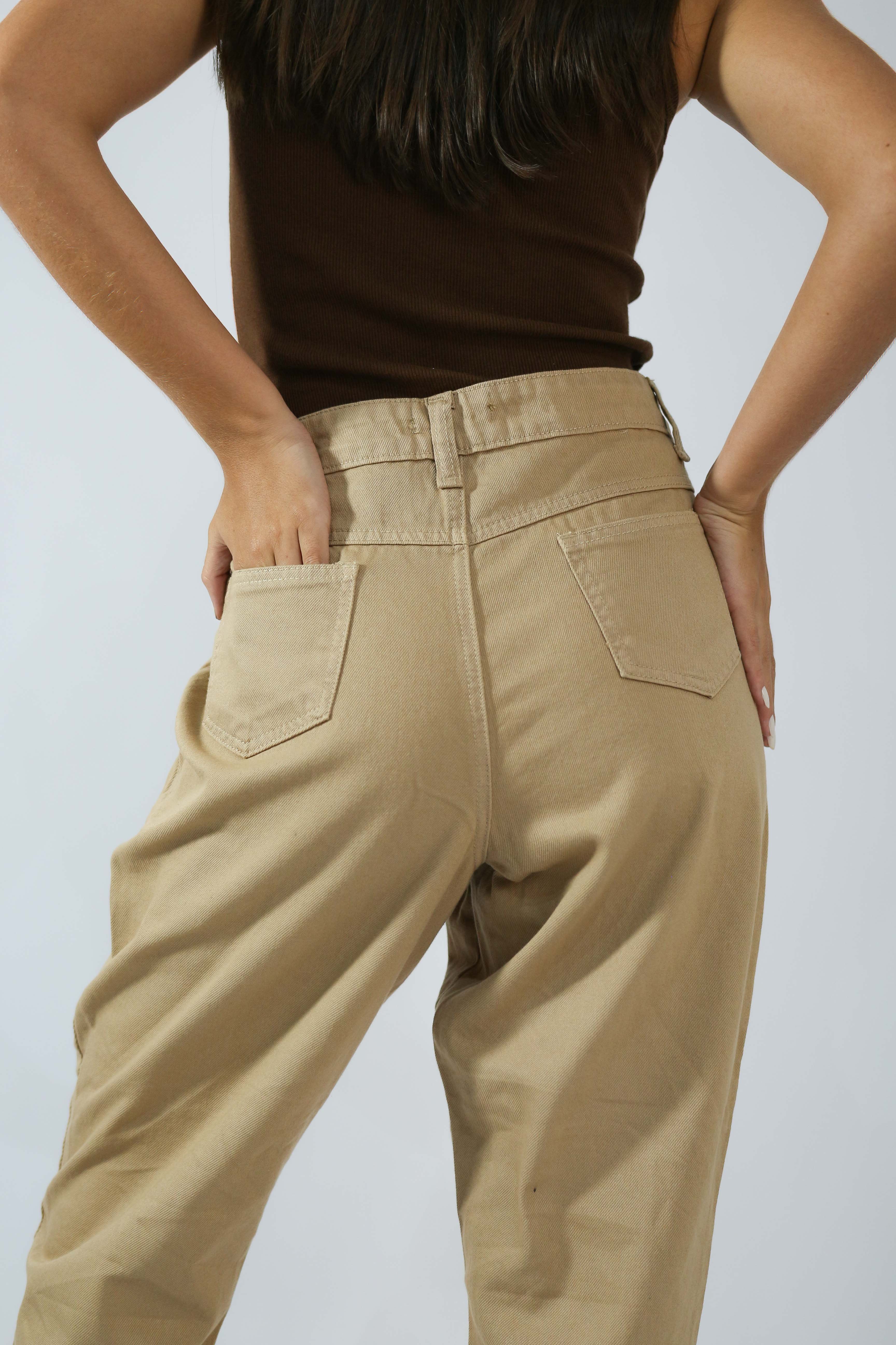 Calça Cenoura Cáqui
