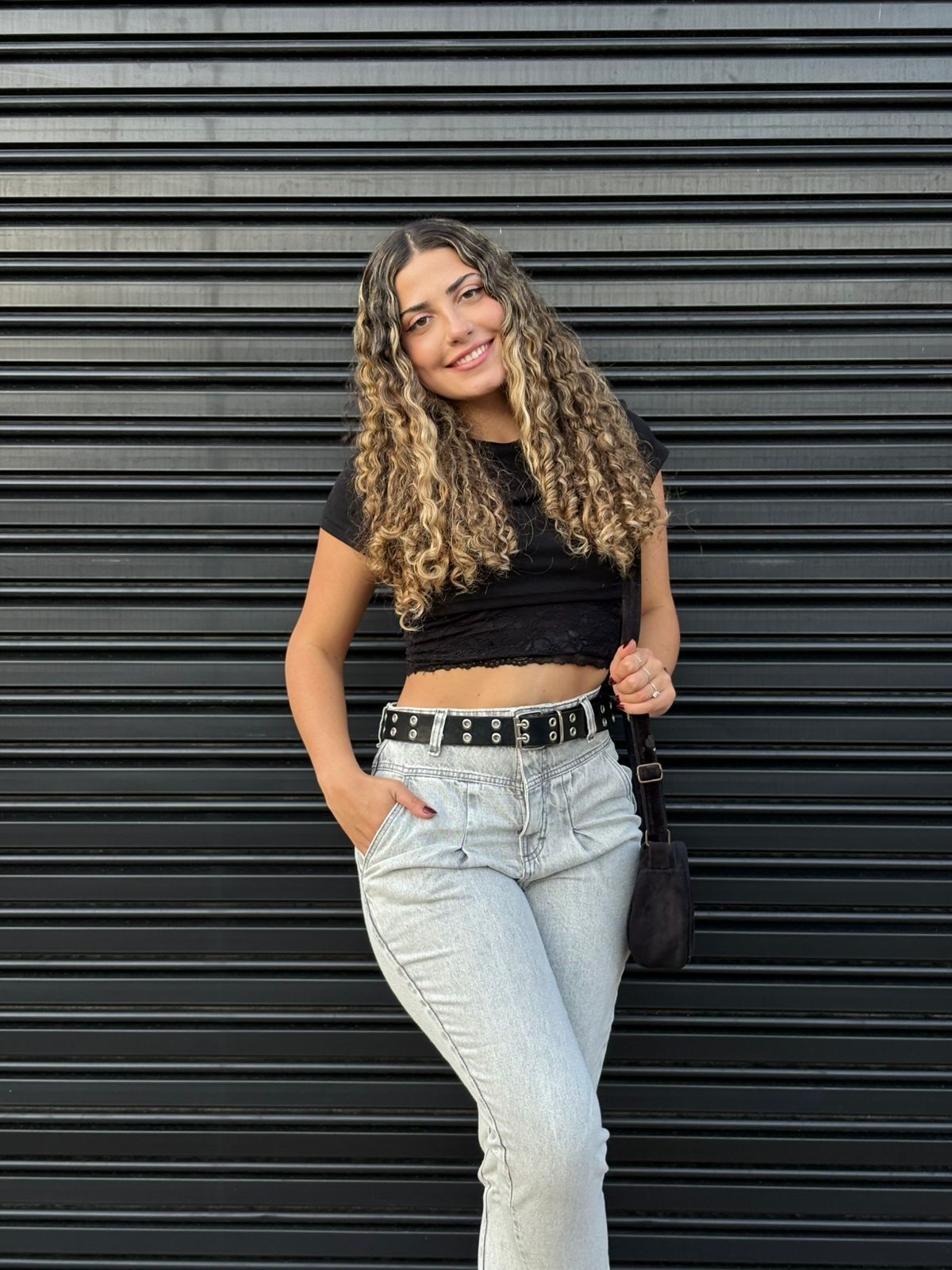 Calça Cenoura - Preto marmorizado