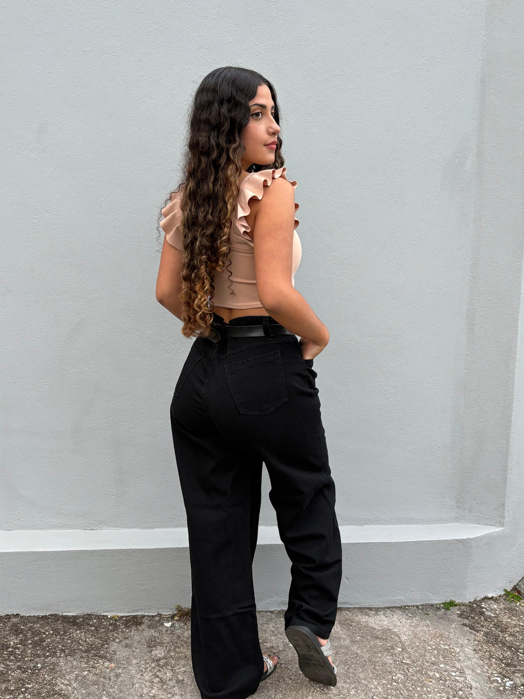 Calça Wideleg Rosen - Preta