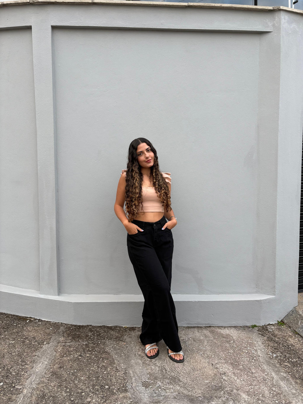 Calça Wideleg Rosen - Preta